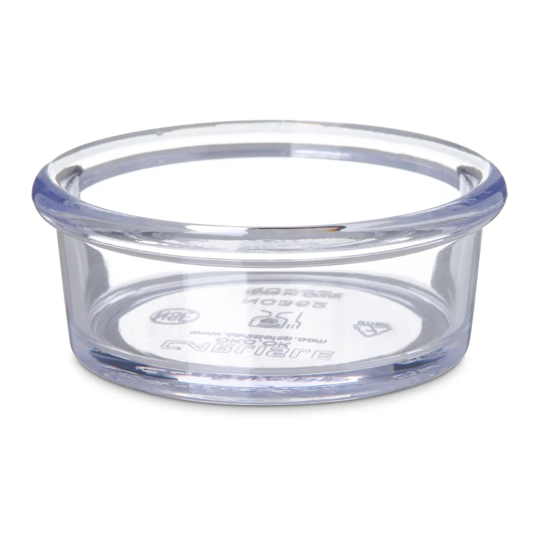 Carlisle 036207 Plastic Ramekin & Sauce Cup, 2.5 oz (3" Dia), SAN, NSF, BPA‑Free