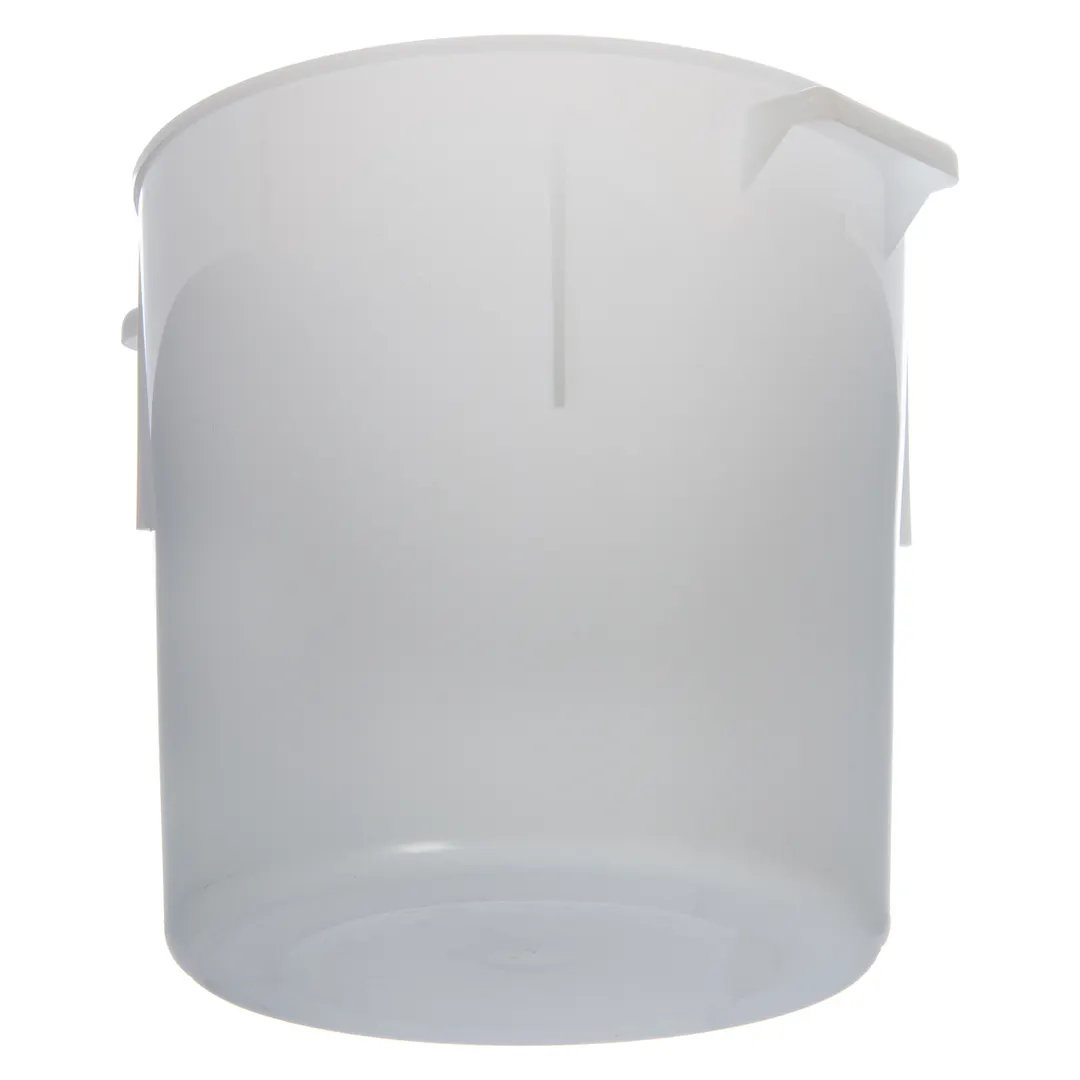 Carlisle 060002 Food Storage Container, 6 Qt, Round, Polyethylene, White, NSF, BPA Free
