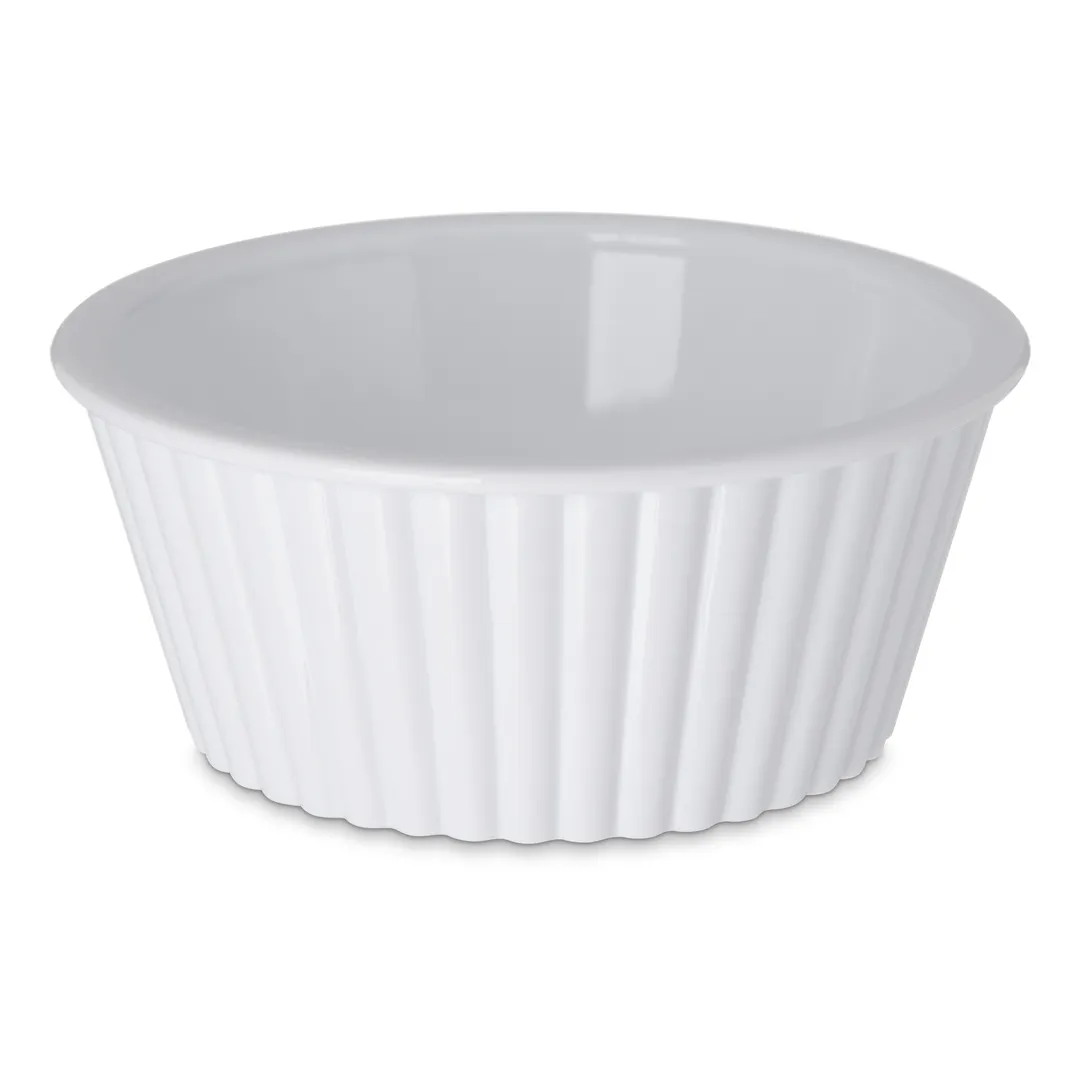 Carlisle 084502 - 4-1/2 oz White SAN Ramekin, 3-1/2" Dia, Dishwasher Safe, NSF, BPA Free