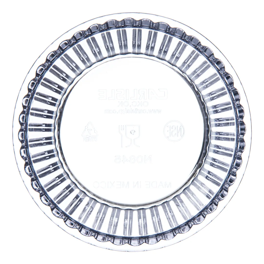Carlisle 084507 Plastic Ramekin, 4‑oz 3.5" Clear SAN, Fluted Rim, NSF Certified, BPA‑Free