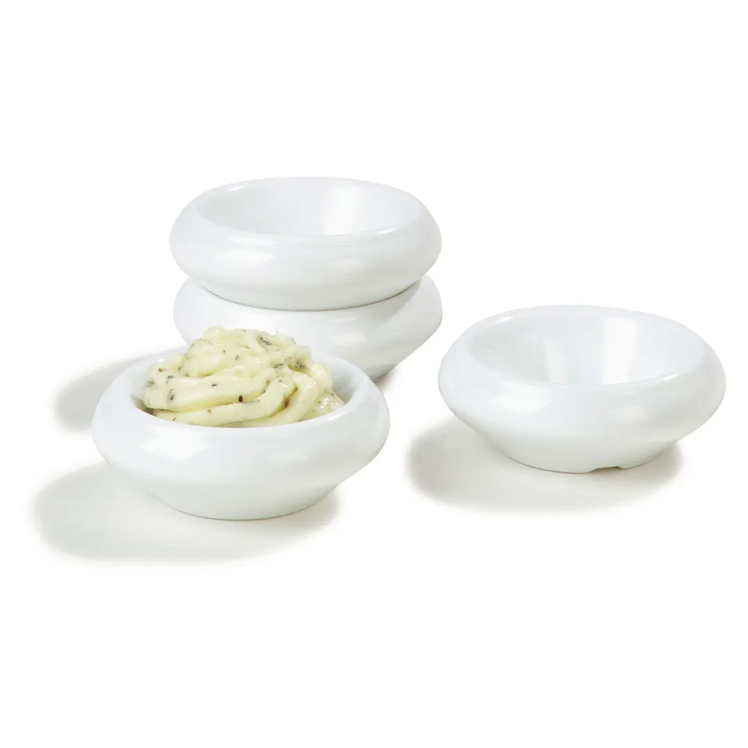 Carlisle 085502 1oz Butter Dish 2-3/8" Dia Melamine White