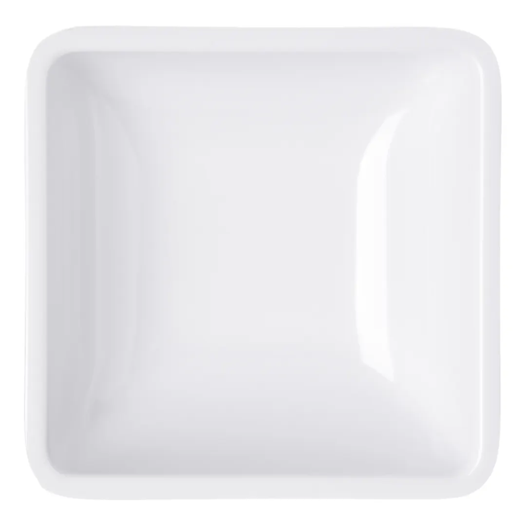 Carlisle 086002 - 2 oz Square Plastic Ramekin, 2-3/4" White Melamine, Dishwasher Safe, BPA Free