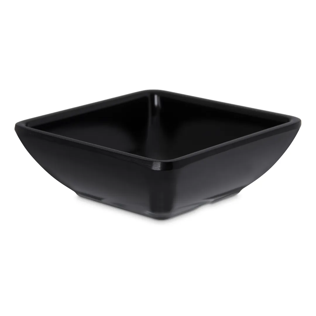 Carlisle 086003 - 2 oz Plastic Ramekin, 2-3/4" Black Melamine, Dishwasher Safe, NSF, BPA Free
