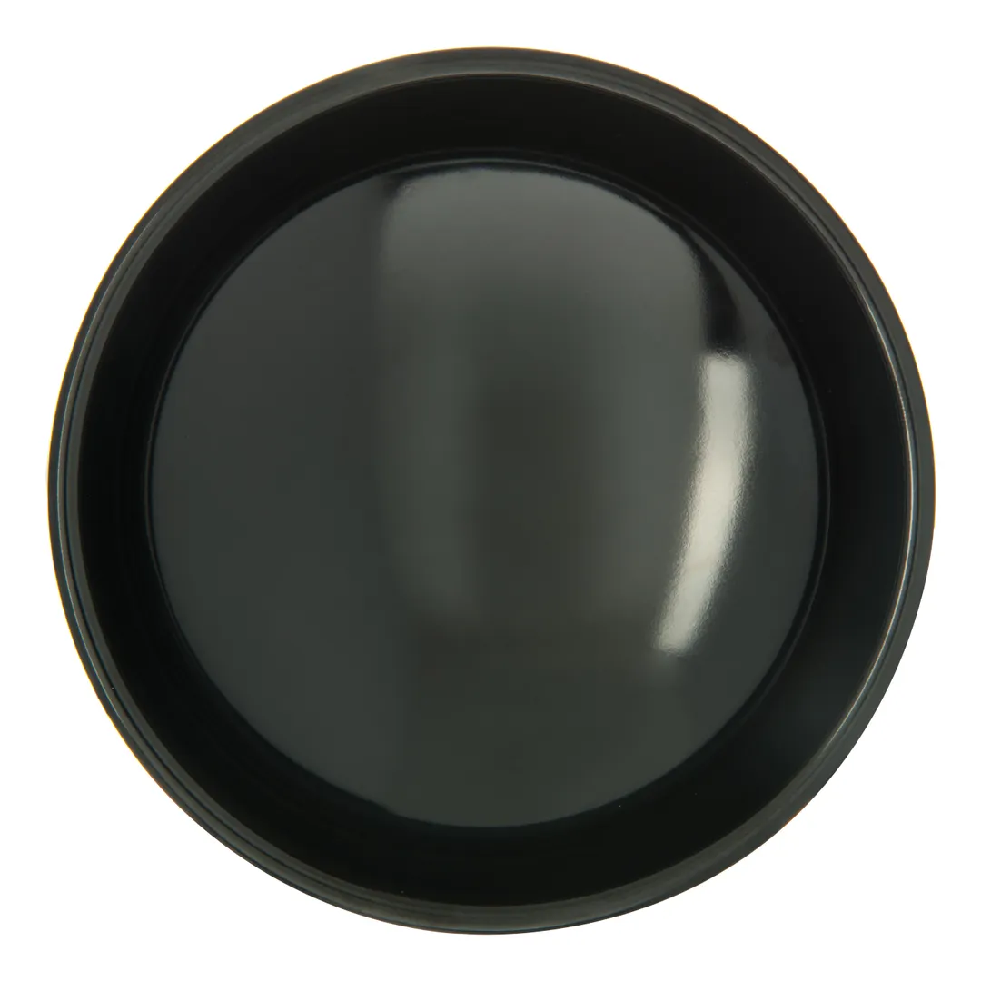 Carlisle 087803 Molcajete Salsa Dish, 8 oz (4‑½" Dia × 1‑5/8" Deep), Black Melamine, NSF, BPA‑Free