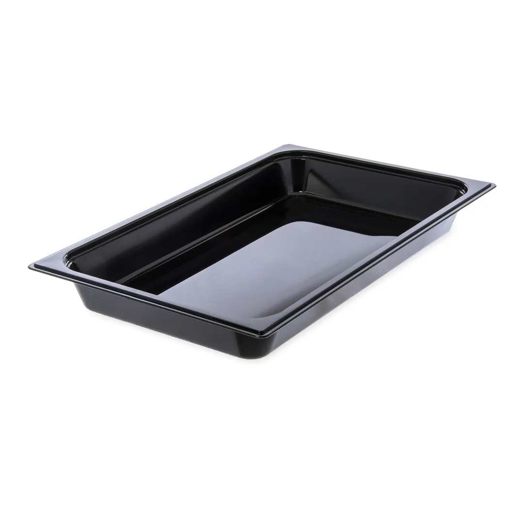 Carlisle 10200B03 StorPlus Food Pan, 7.6 qt, 20"×12"×2.5" Black, -40°‑212°F, NSF, Made in USA