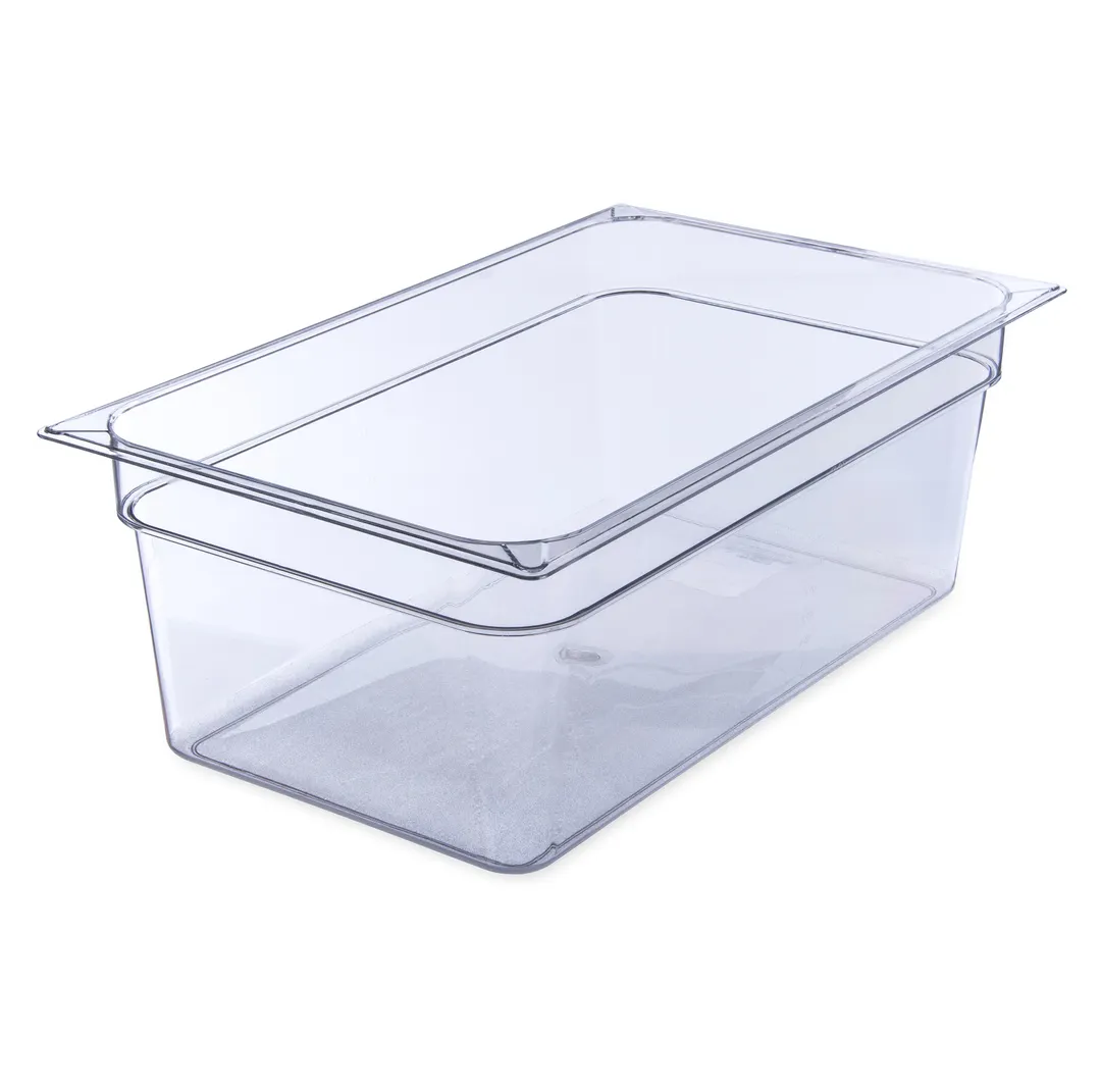 Carlisle 10203B07 Full‑Size Food Pan, 25.9 qt, 20‑3/4" x 12‑3/4" x 8", Clear Polycarbonate