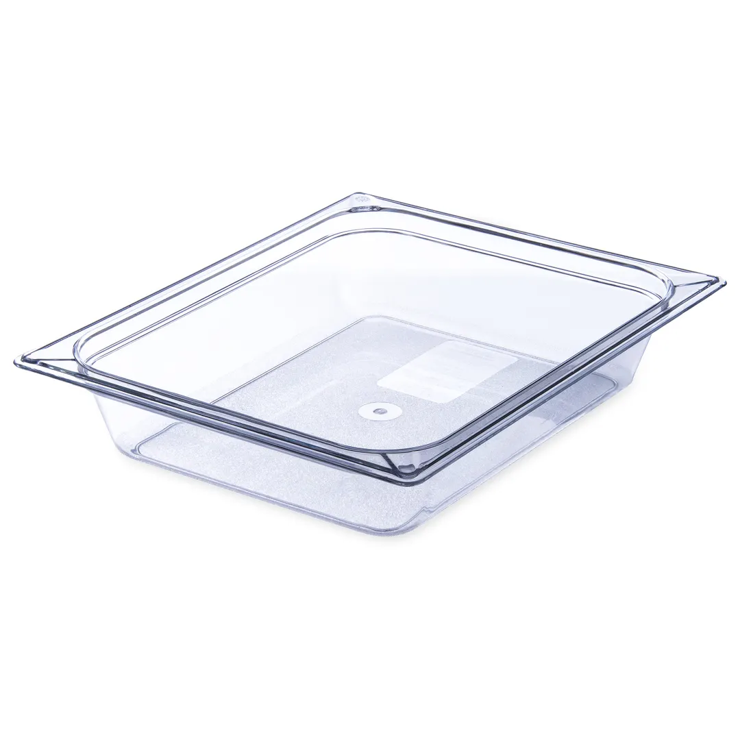 Carlisle 10220B07 StorPlus 1/2-Size 3.7 qt Plastic Pan Clear PC 12-3/4" x 10-19/50" NSF Dishwasher