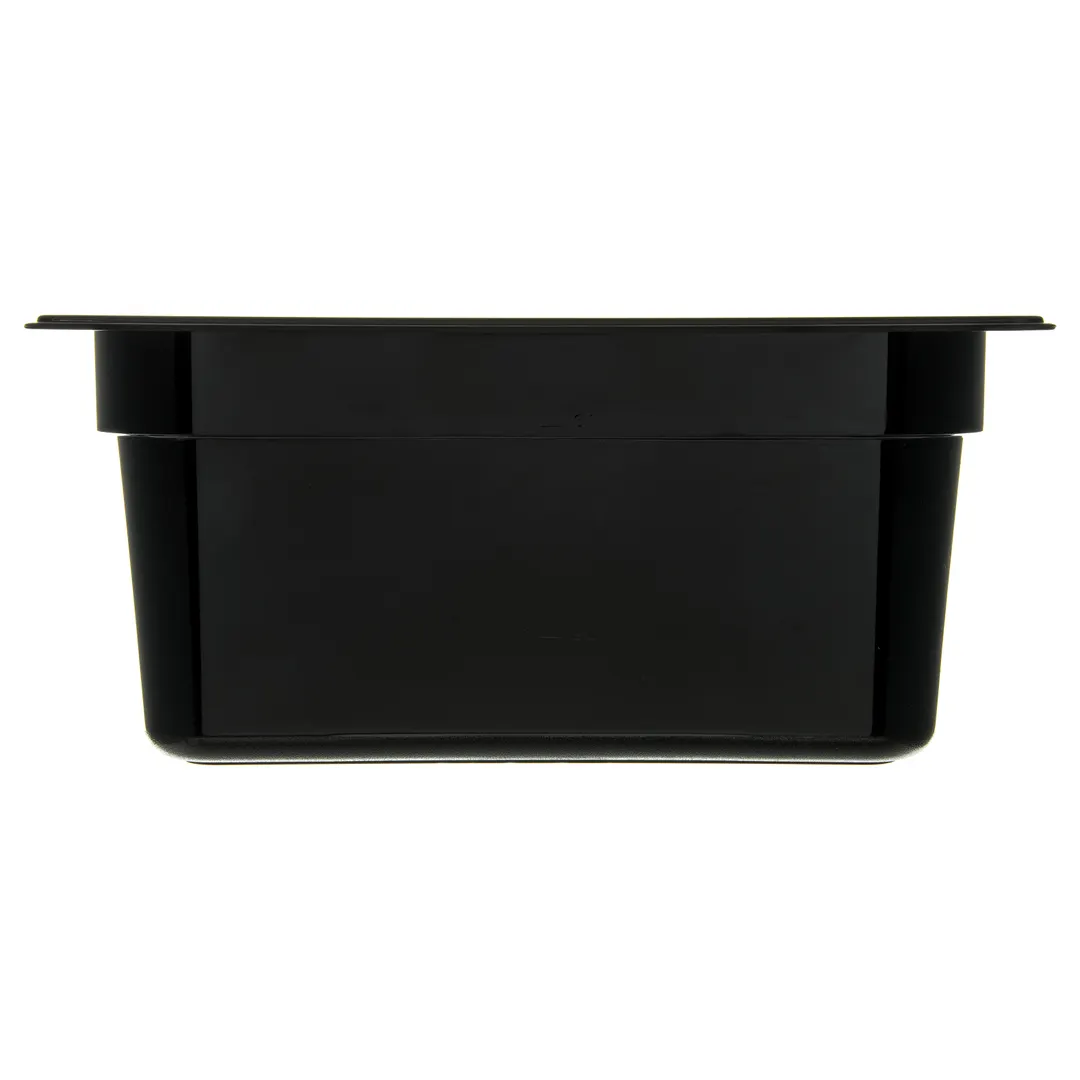 Carlisle 10222B03 1/2‑Size 8.7qt Pan, 12‑3/4" x 10‑3/8" x 6" Polycarbonate, Black Non‑Slip
