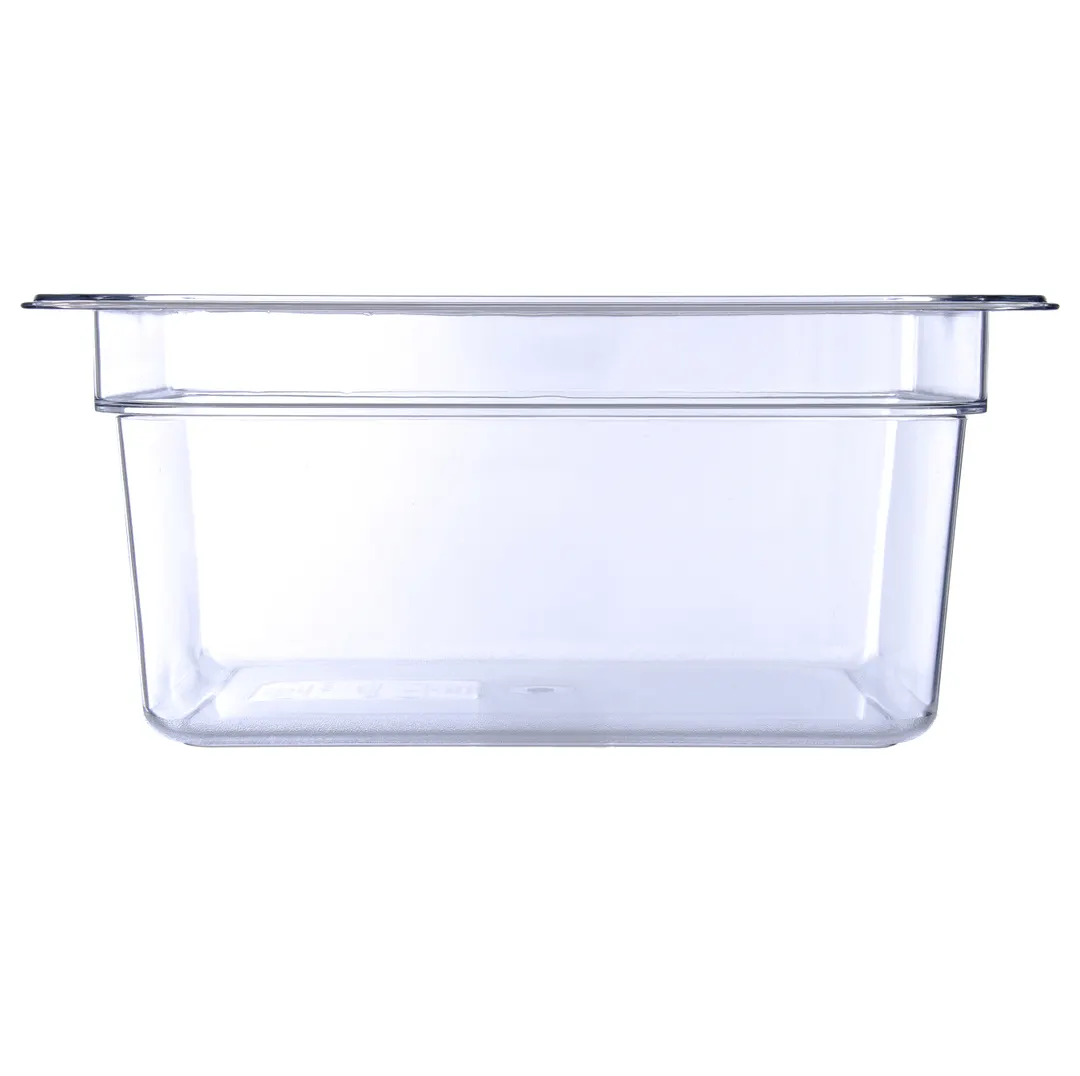 Carlisle 10222B07 Food Pan, 1/2‑Size 8.7 qt, 12‑3/4" x 10‑19/50" x 6" Clear Polycarbonate, NSF