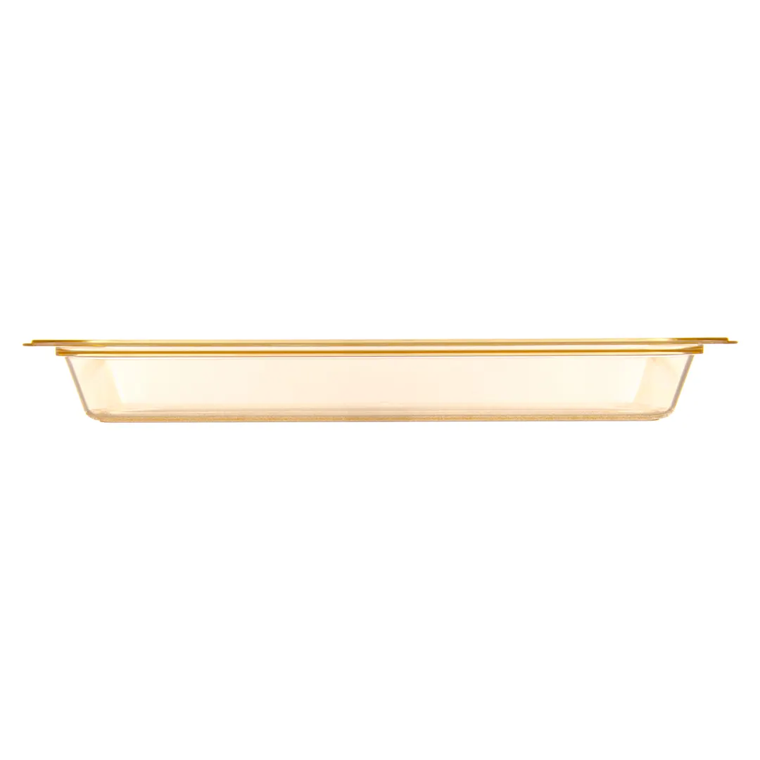 Carlisle 10400B13 High Heat Food Pan, 1/1 Full Size, 7.6 Qt, 2-1/2" Deep, Amber, PES, NSF, BPA Free