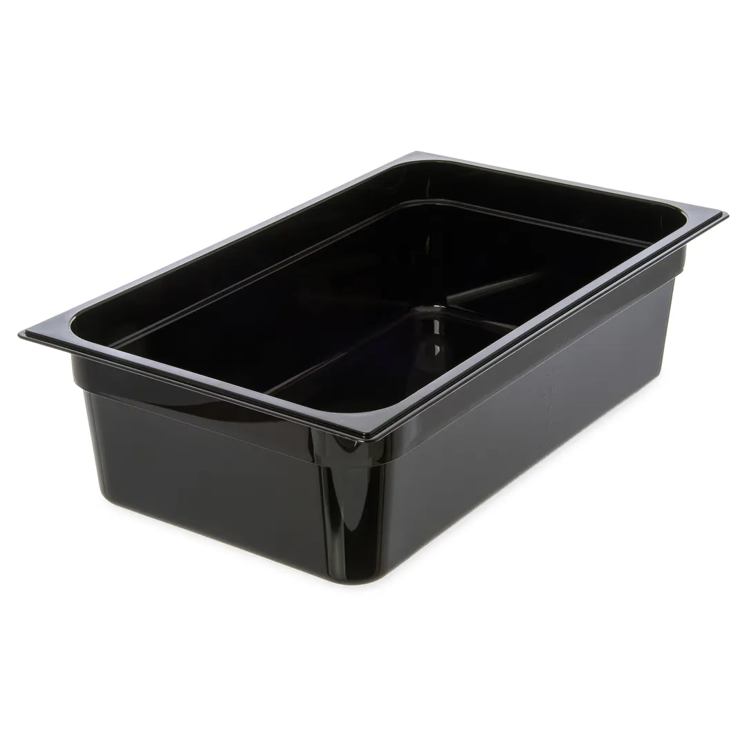 Carlisle 10402B03 StorPlus High Heat Hot Food Pan, Full‑Size 1/1, 19.4 Qt, 6" Deep, Black PES