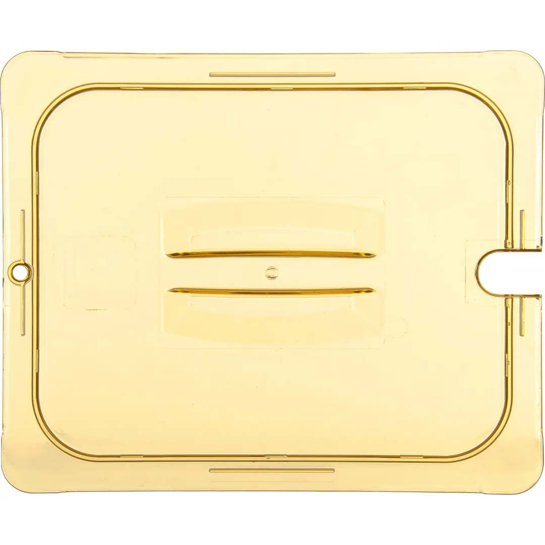 Carlisle 10431U13 Storplus High Heat Universal Lid, For 1/2-Size Food Pan, Handled, Notched