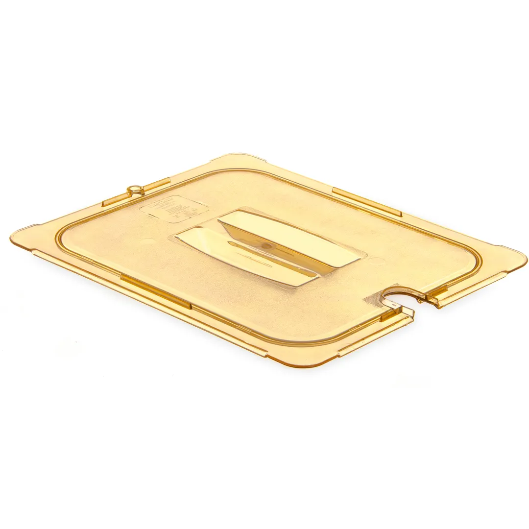 Carlisle 10431U13 Storplus High Heat Universal Lid, For 1/2-Size Food Pan, Handled, Notched