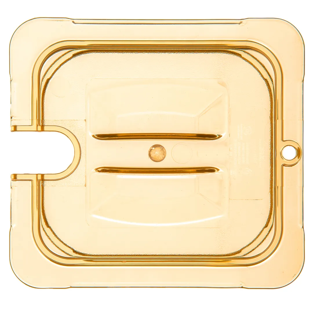 Carlisle 10511U13 Storplus High Heat Universal Lid, For 1/6-Size Food Pan, Handled, Notched