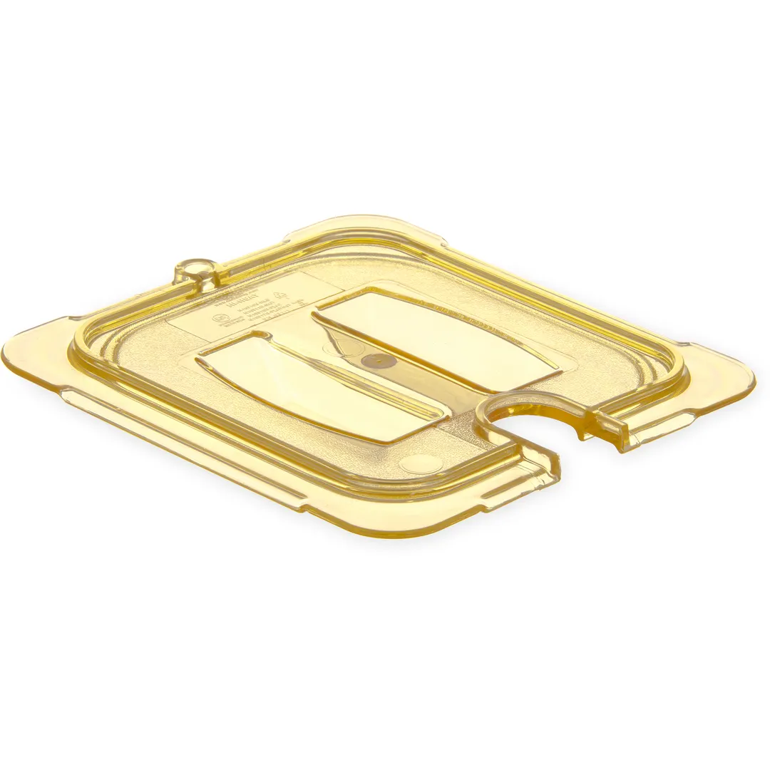 Carlisle 10511U13 Storplus High Heat Universal Lid, For 1/6-Size Food Pan, Handled, Notched