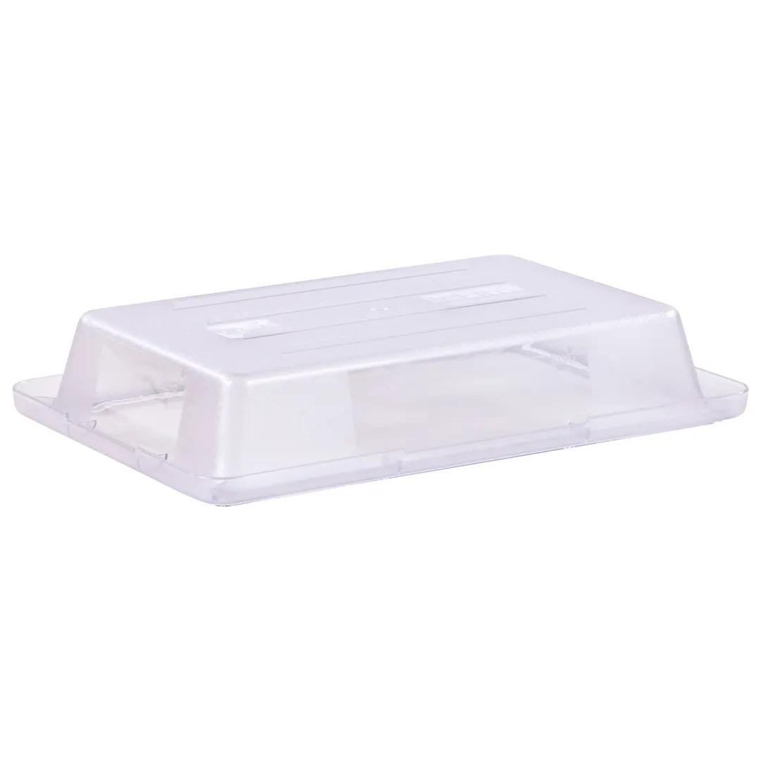 Carlisle 1061007 Food Storage Box, 2 Gal, 18" x 12" x 3‑1/2", Clear Polycarbonate, Textured Non‑Slip