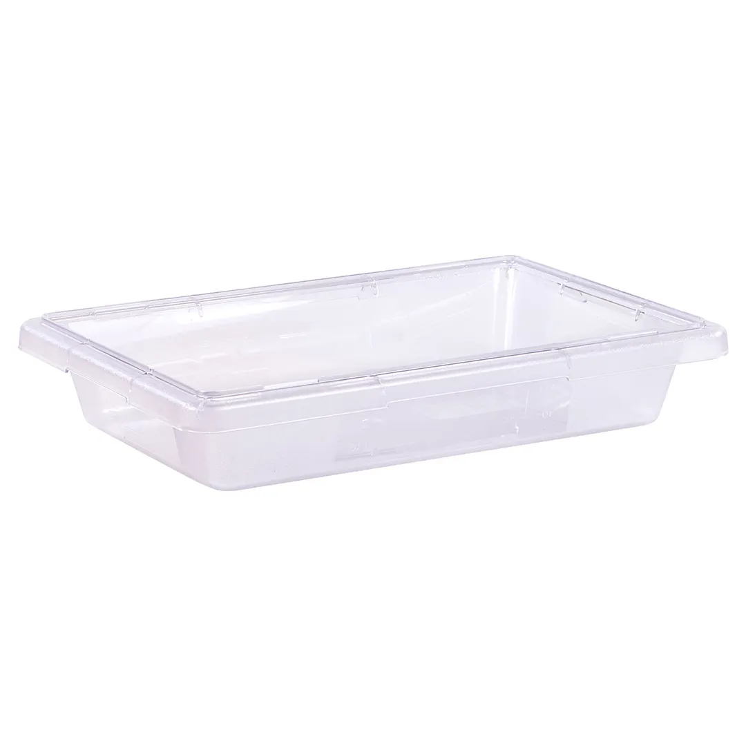 Carlisle 1061007 Food Storage Box, 2 Gal, 18" x 12" x 3‑1/2", Clear Polycarbonate, Textured Non‑Slip