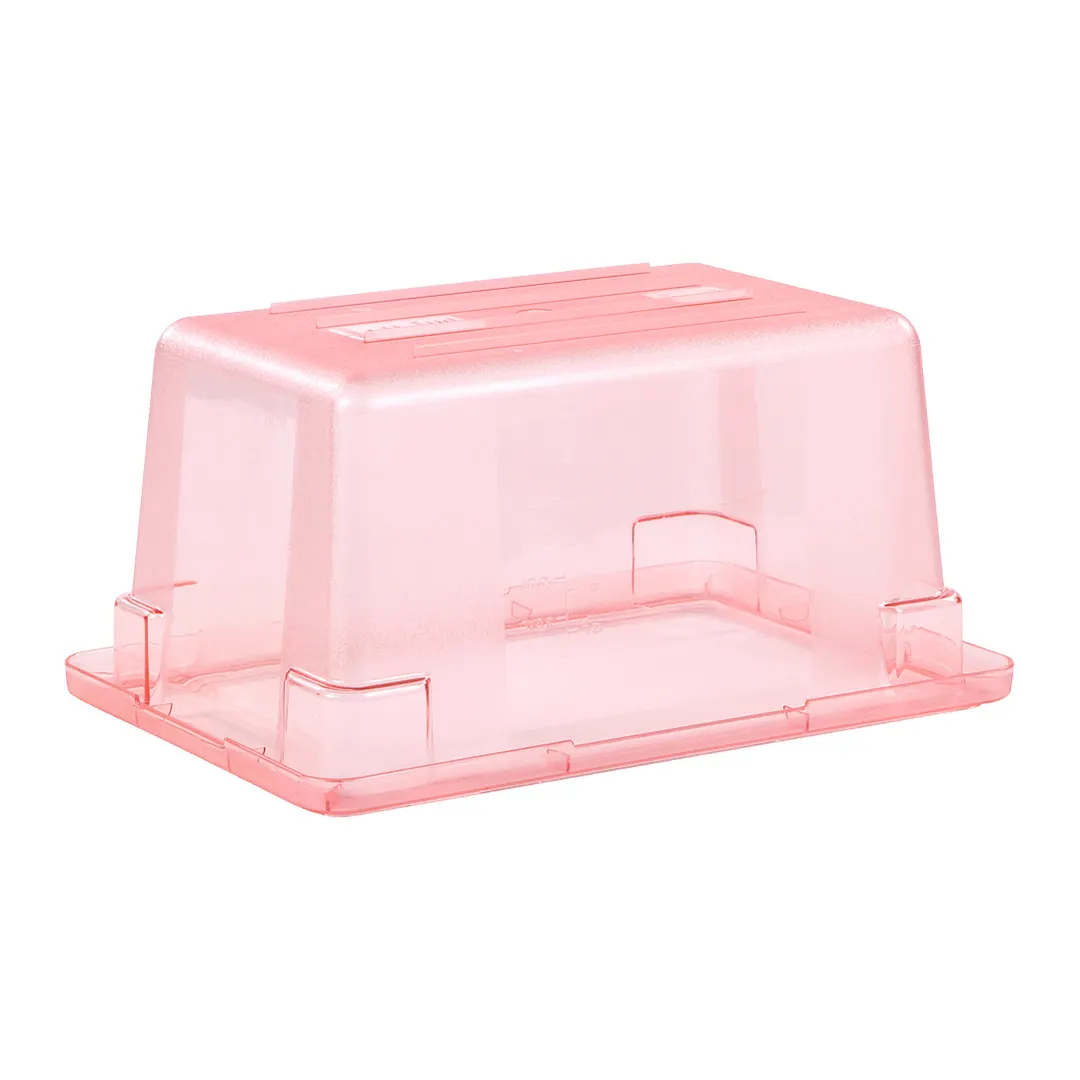 Carlisle 10612C05 Food Storage Box, 5‑Gal Red Polycarbonate, 18" x 12" x 9", Stackable, Handles