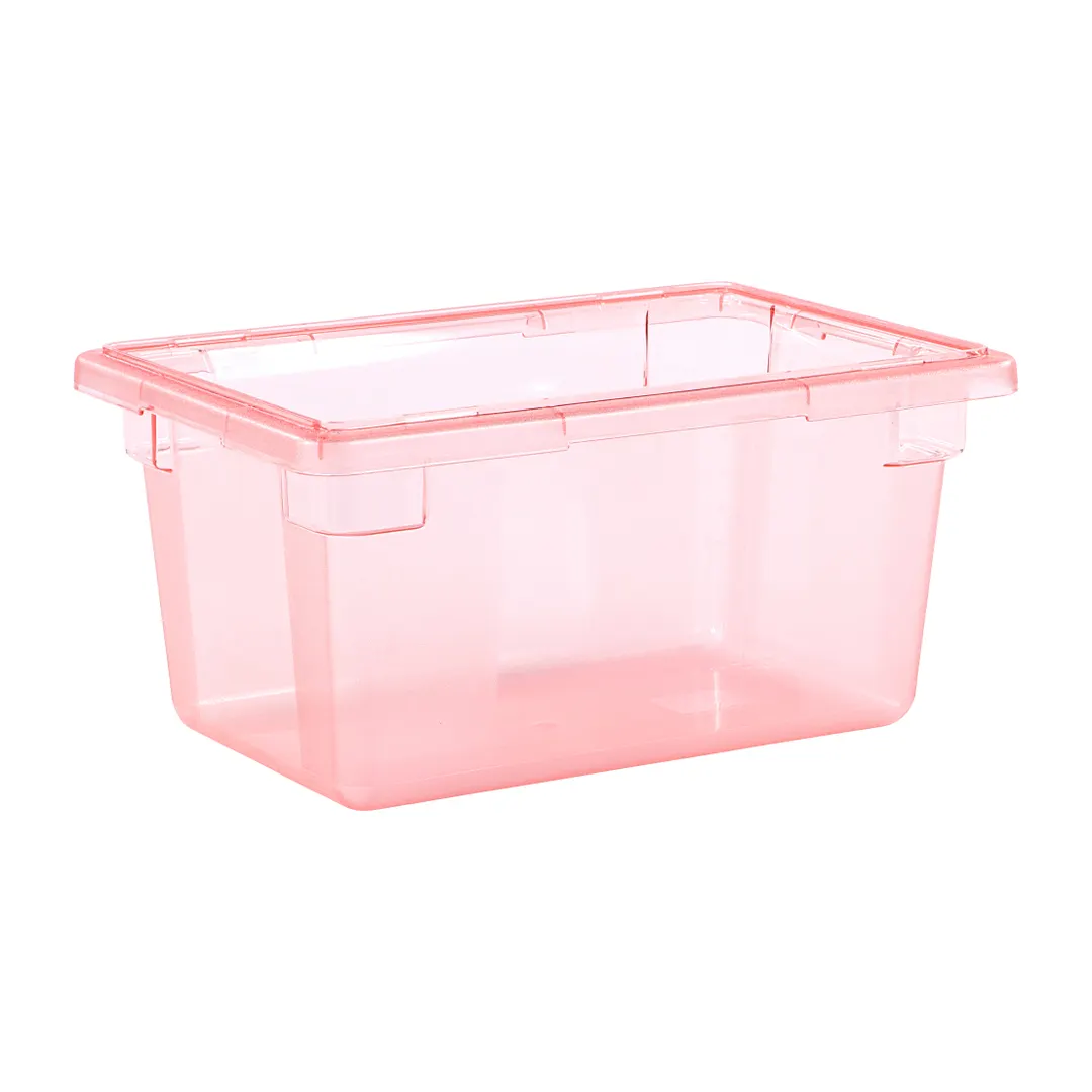 Carlisle 10612C05 Food Storage Box, 5‑Gal Red Polycarbonate, 18" x 12" x 9", Stackable, Handles