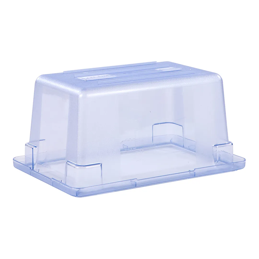 Carlisle 10612C14 Food Storage Box, 5 Gal, 18"x12"x9", Blue Polycarbonate, Textured Non‑Slip