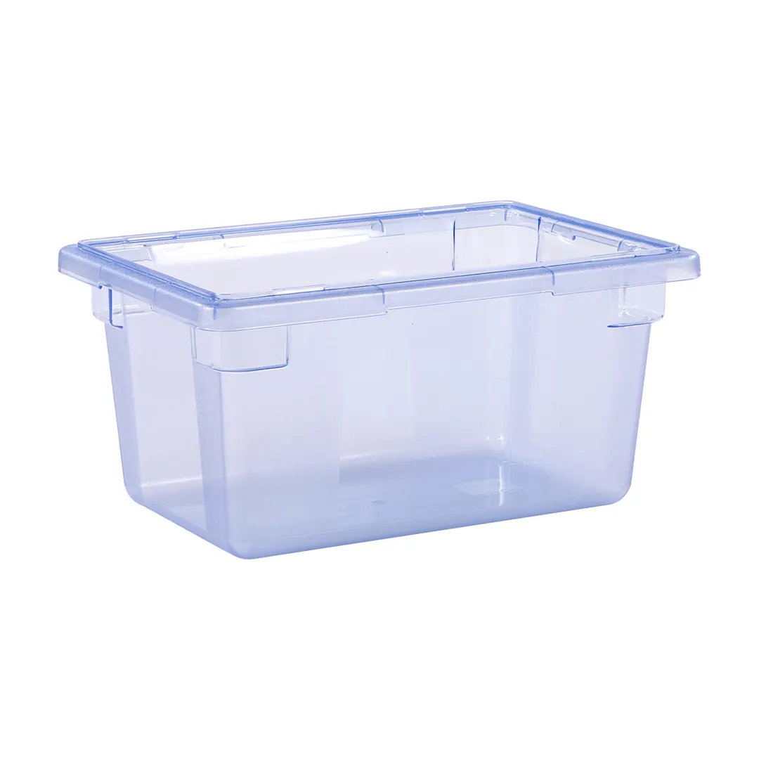 Carlisle 10612C14 Food Storage Box, 5 Gal, 18"x12"x9", Blue Polycarbonate, Textured Non‑Slip