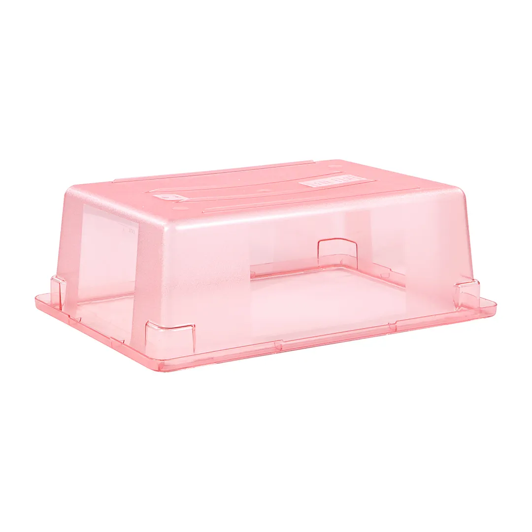 Carlisle 10622C05 - Food Storage Box, 12½‑Gal, 26" L x 18" W x 9" H,Red Polycarbonate, Non‑Slip