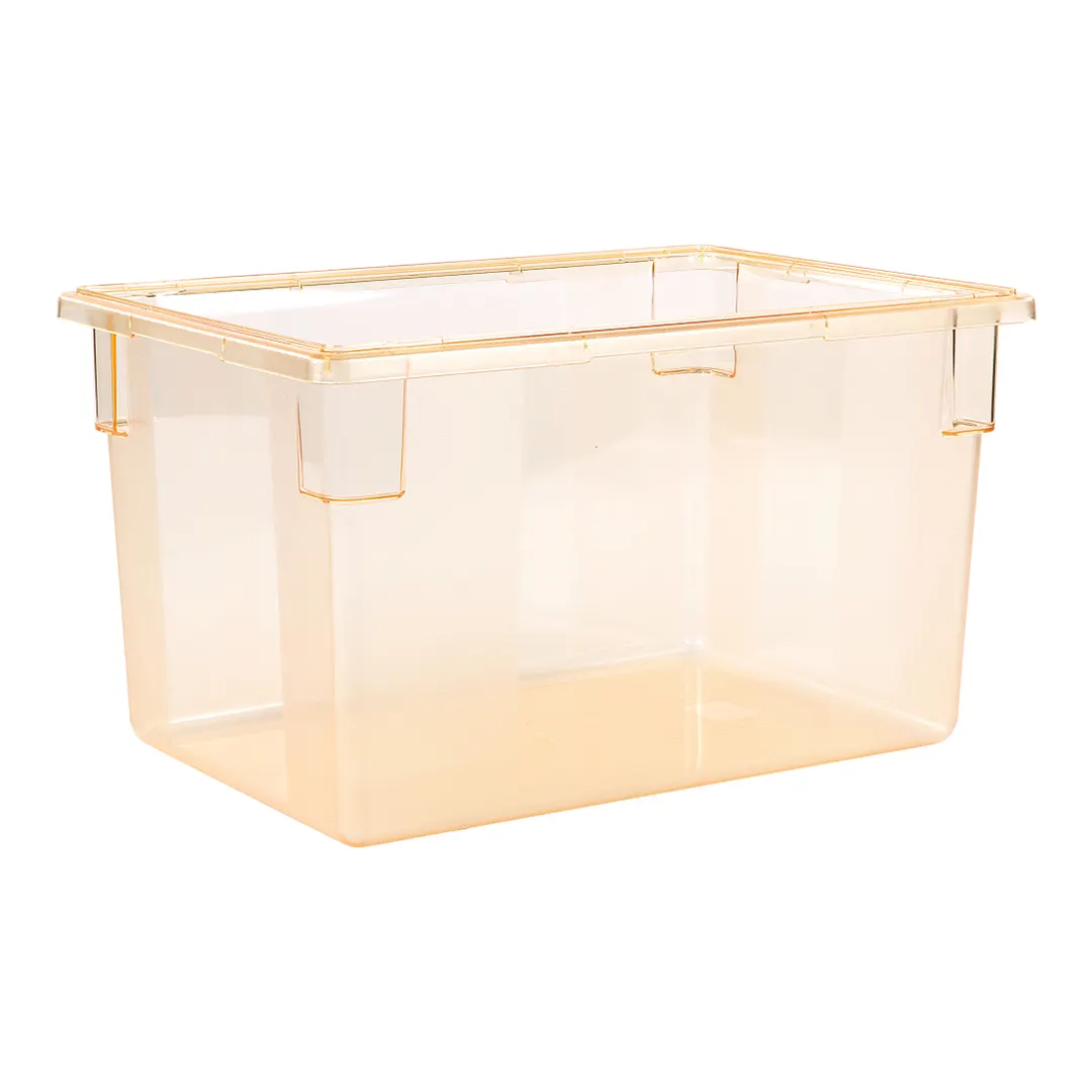 Carlisle 10624C22 StorPlus Food Storage Box, 21.5‑Gal, 26"x18"x15", Yellow Polycarbonate, Stackable
