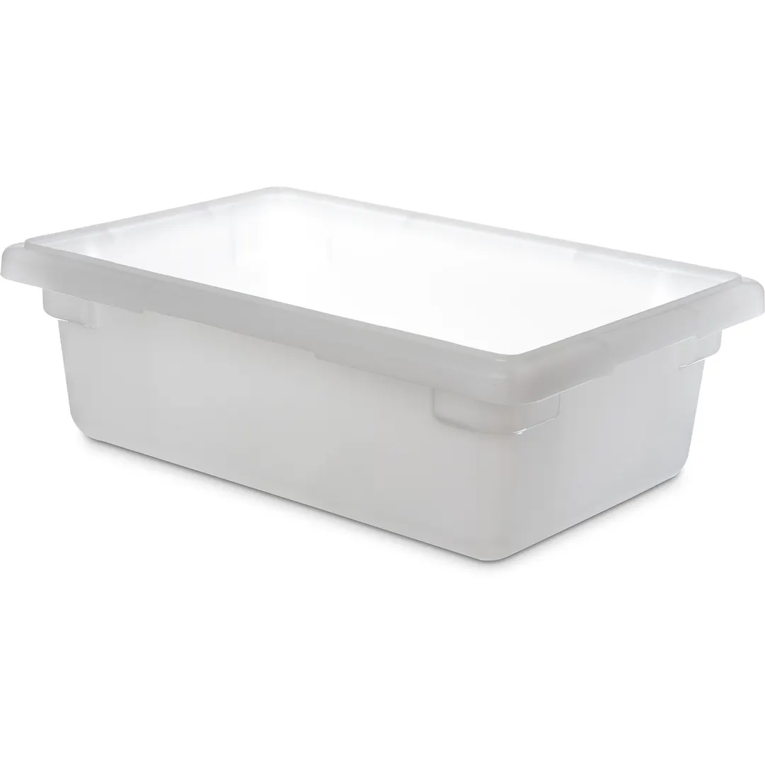 Carlisle 1063102 StorPlus Storage Box, 3.5‑Gal (18"×12"×6"), White Poly, Dishwasher Safe, BPA‑Free