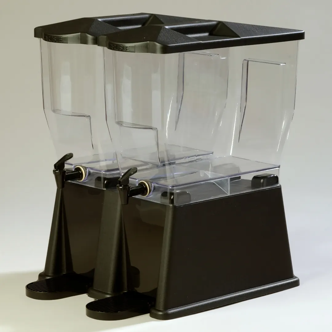 Carlisle 1085303 Trimline Economy 6‑Gallon Double‑Bowl Beverage Server Black 21.5"H Dishwasher Safe