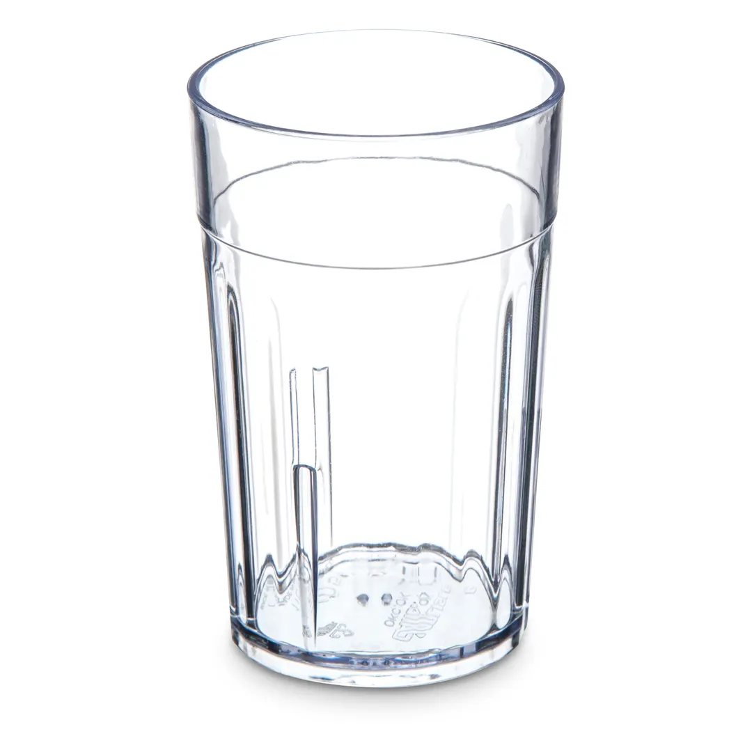 Carlisle 110507 - 5oz Clear Fluted SAN Tumbler, BPA Free, Dishwasher Safe, Stackable, Recyclable