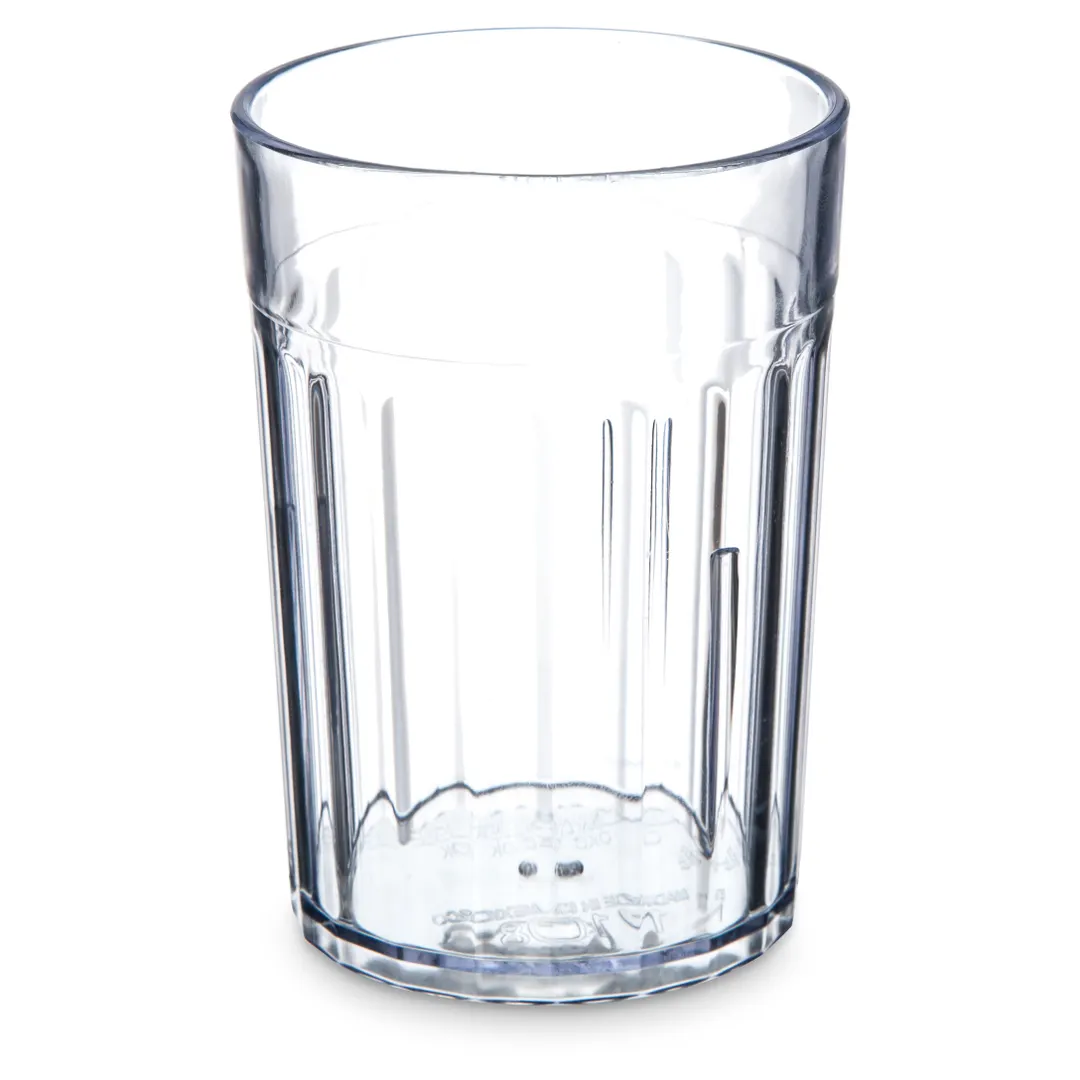 Carlisle 110807 Bistro 8oz Clear Fluted Tumbler – 8.40 oz, SAN, BPA‑Free, Dishwasher Safe