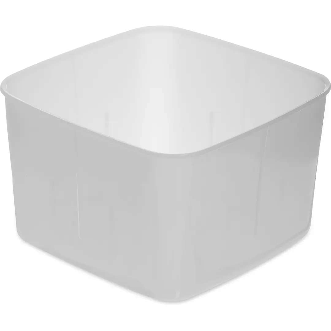 Carlisle 153202 StorPlus Food Storage Container 2 Qt, 6-3/5" x 4-1/9" H, Square, Polyethylene, White