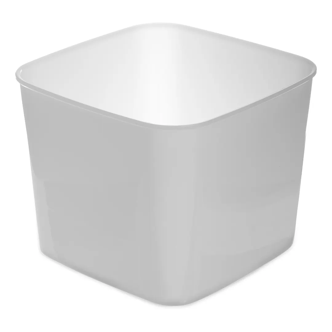 Carlisle 155602 StorPlus 6 Qt Square Container, 8-3/5" x 6-7/8"H, Polyethylene White, NSF Certified, BPA Free