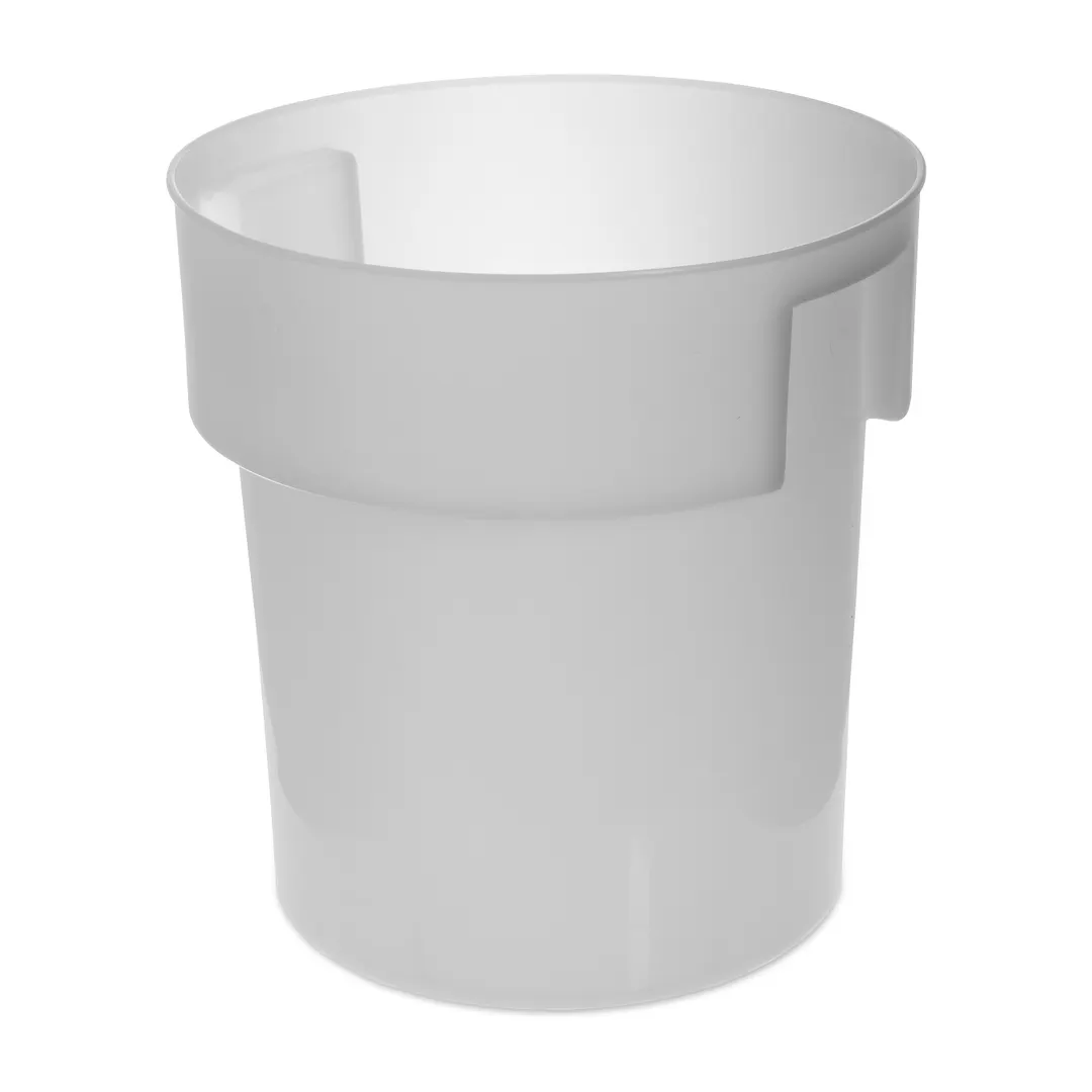 Carlisle 180002 Food Storage Container, 18 qt, Round, Polyethylene, White, NSF, Made in USA, BPA Free