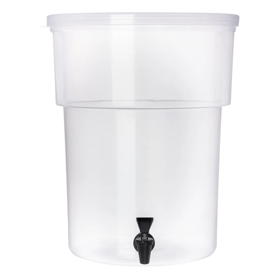 Carlisle 220930 Beverage Dispenser, 5‑Gallon, 15‑3/7"H x 12‑3/8" Dia., PP, No‑Drip Faucet