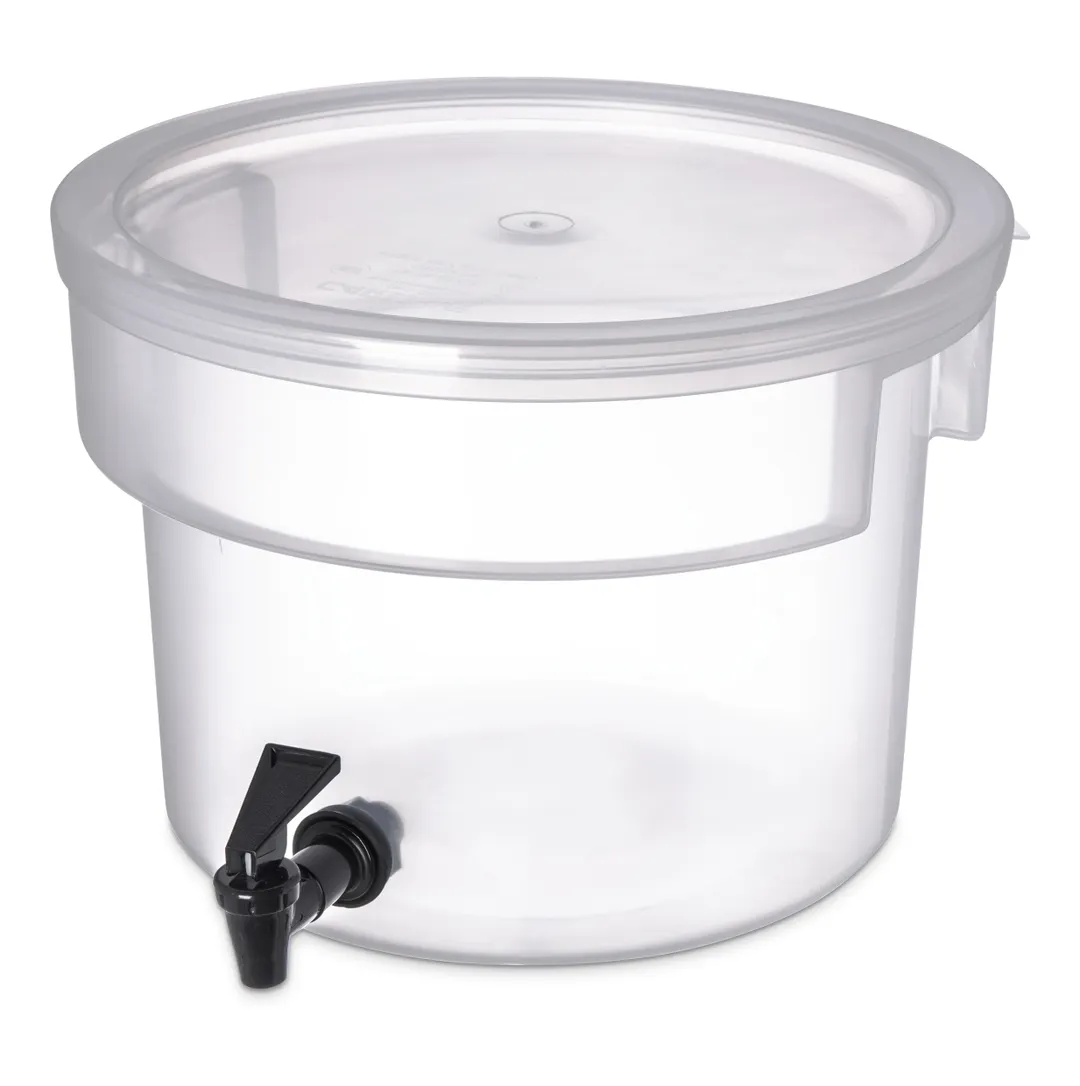 Carlisle 221930 Beverage Dispenser – 3‑Gallon, 8‑3/4" H x 12‑3/8" Dia., Polypropylene, No‑Drip Faucet