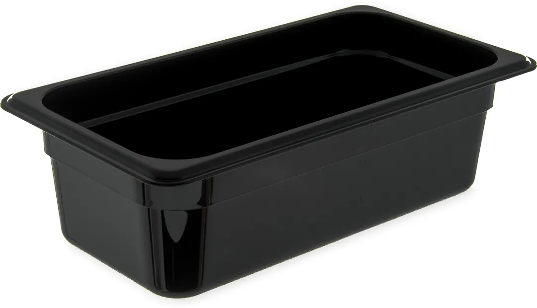 Carlisle 3066103 - StorPlus Polycarbonate Food Pan 1/3 Size, 4" Deep, Black