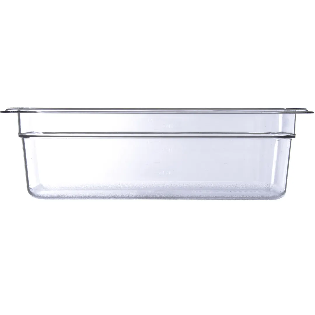 Carlisle 3066107 StorPlus 1/3 Size 3.8 Qt, 12-3/4" x 7" x 4" Clear Polycarbonate, Non‑Slip