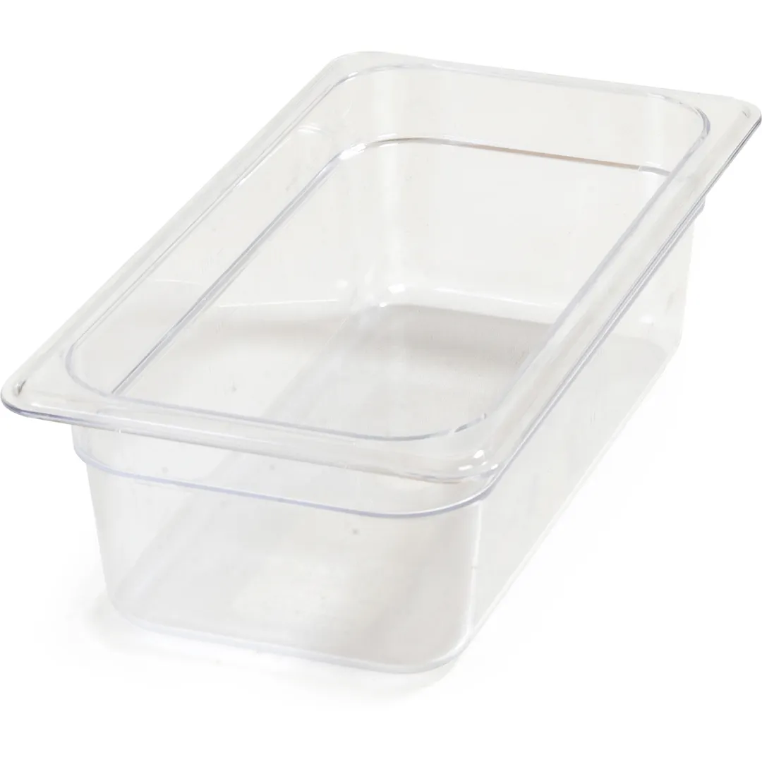 Carlisle 3066107 StorPlus 1/3 Size 3.8 Qt, 12-3/4" x 7" x 4" Clear Polycarbonate, Non‑Slip