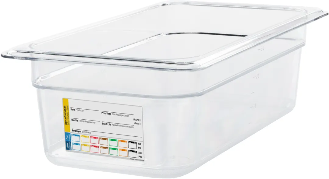 Carlisle 30661IMLUC07 StorPlus Food Pan, 1/3 Size, 4" Deep, Clear Polycarbonate, Integrated Label