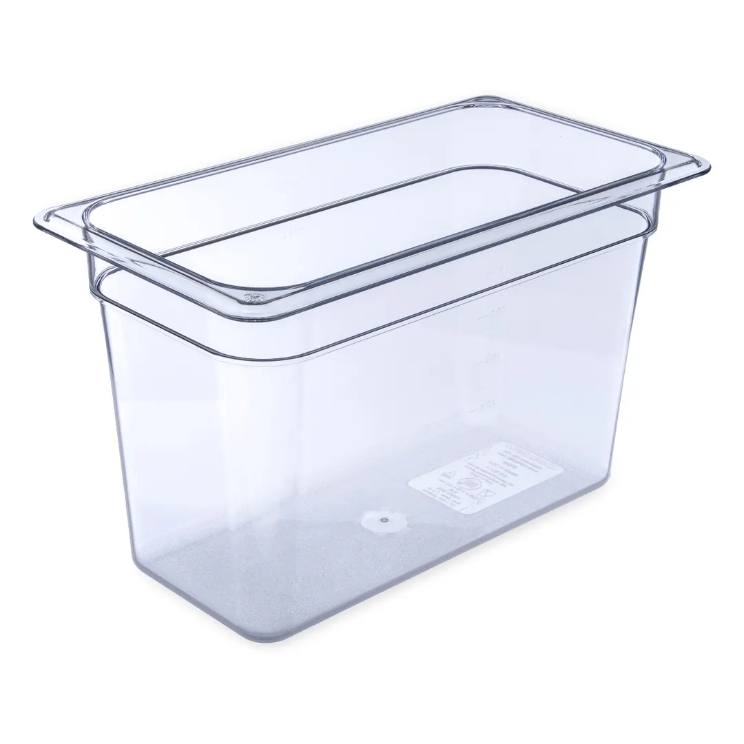 Carlisle 3066907 StorPlus 1/3 Size 7.3 Qt Pan, 12‑3/4" x 7" x 8" Polycarbonate Clear Non‑Slip