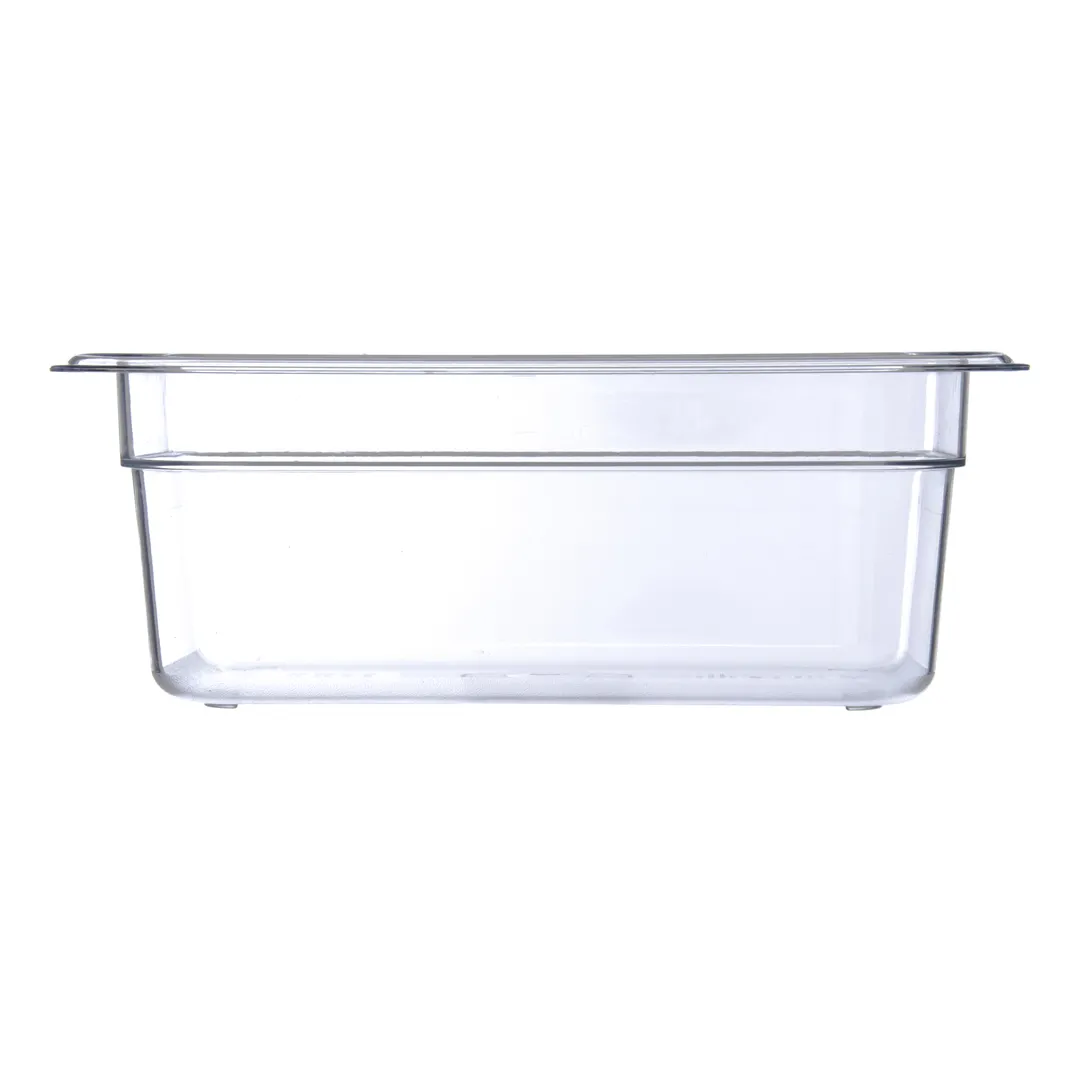 Carlisle 3068107 Food Pan, 1/4 Size 2.8 Qt Clear Polycarbonate, 10‑1/4" x 6‑19/50" x 4" Deep