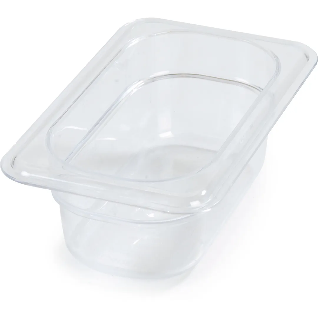 Carlisle 3068607 Food Pan, 1/9 0.7Qt, 6-3/4" x 4-1/4" x 2-1/2" Polycarbonate,, -40° to 212°F