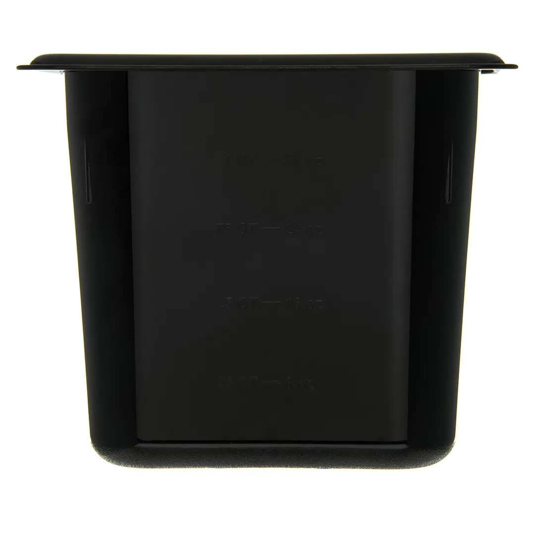 Carlisle 3068803 1/9 1.4qt Pan, 6-3/4" x 4-1/4" x 6" Polycarbonate Black -40°‑212°F, Dishwasher Safe