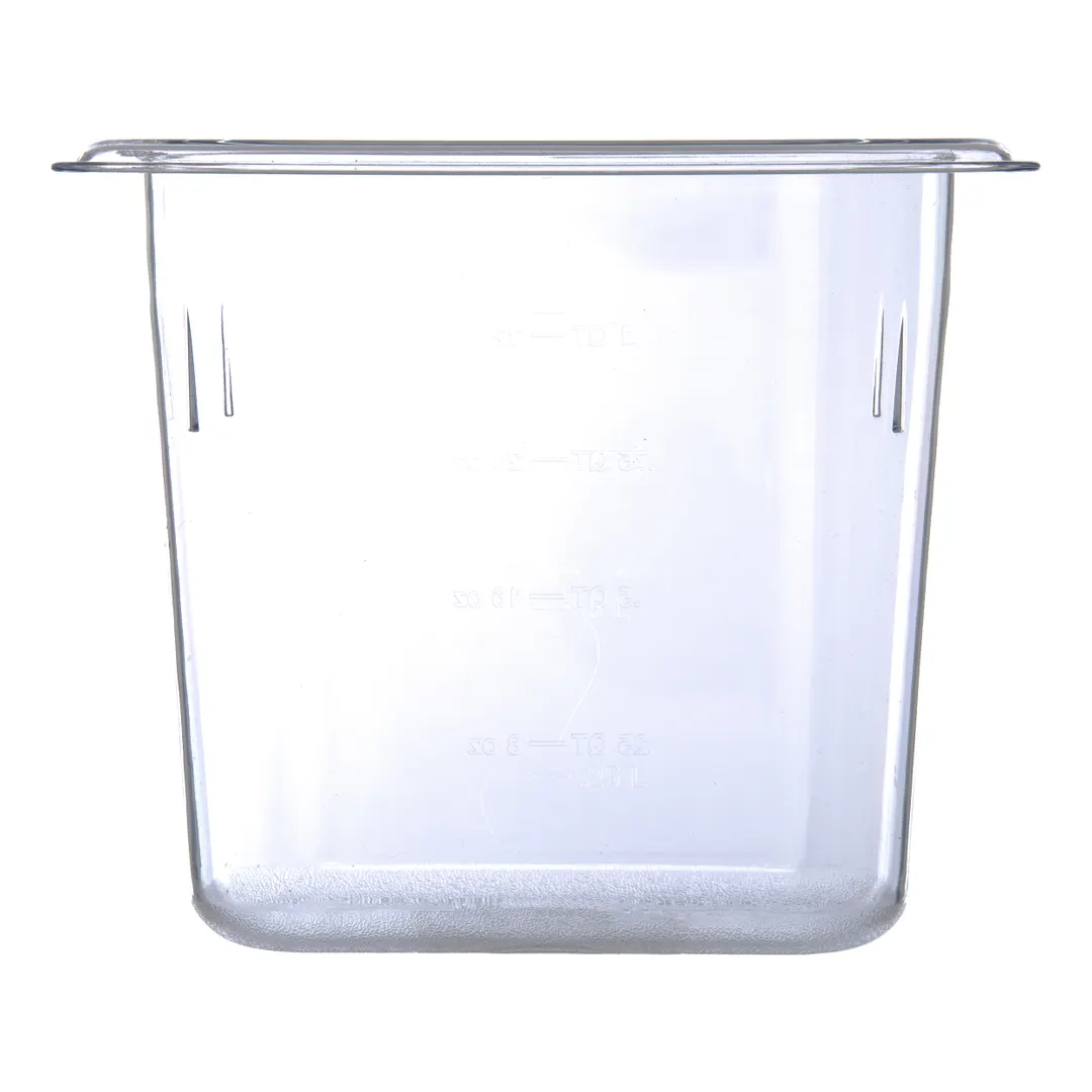 Carlisle 3068807 1/9 Size 1.4 Qt Clear Polycarbonate Pan 6-3/4" x 4-1/4" x 6" -40° To 212°F