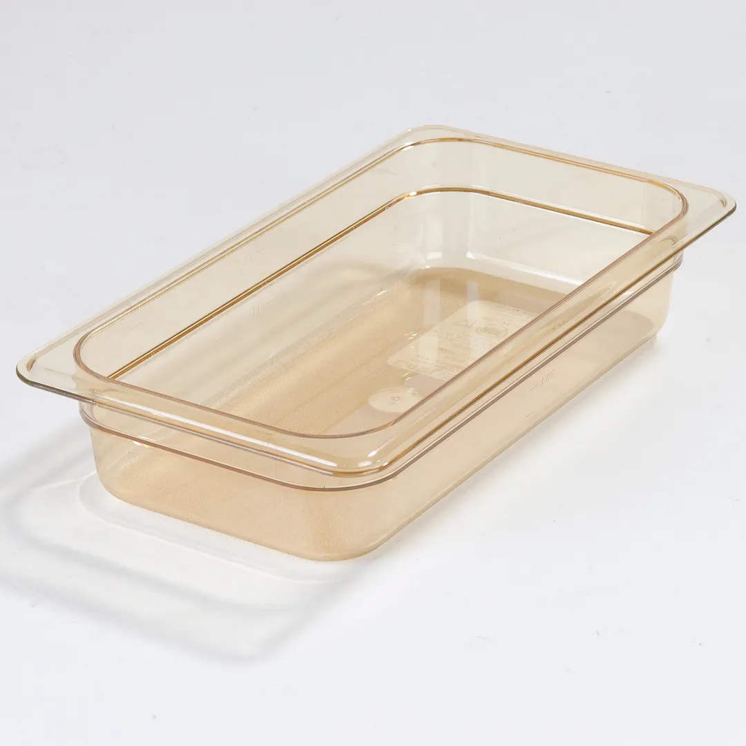 Carlisle 3086013 StorPlus Heat Food Pan, 1/3 Size, 2.4 Qt, 2-1/2" Deep, Amber, Polyether Sulfone