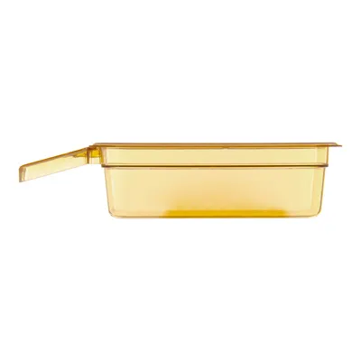 Carlisle 30861H13 High Heat Food Pan, 1/3 Size, 3.8 Qt, 4" Deep, Amber, Polyether Sulfone