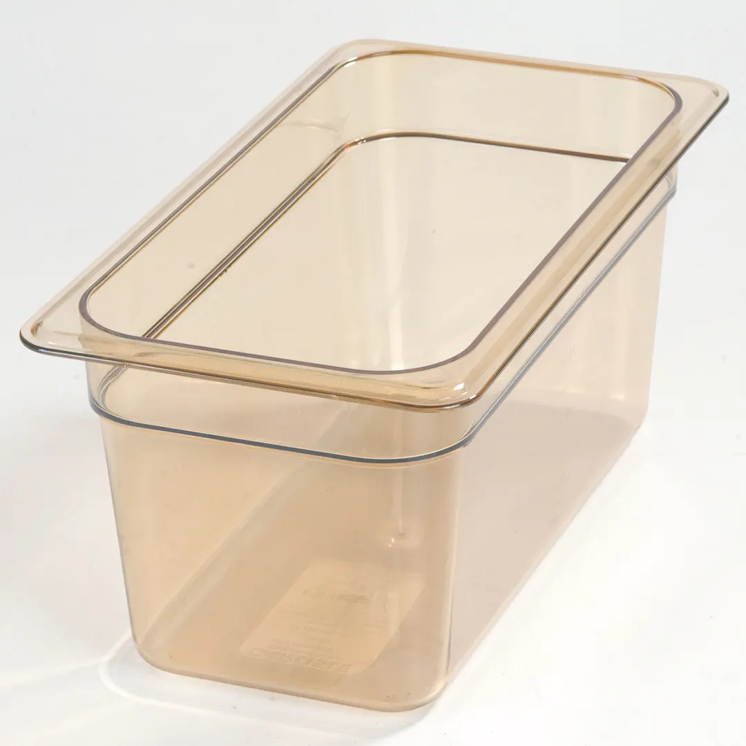 Carlisle 3086213 StorPlus High Heat Food Pan, 1/3 Size, 5.7 Qt, 6" Deep, Amber, Polyether Sulfone