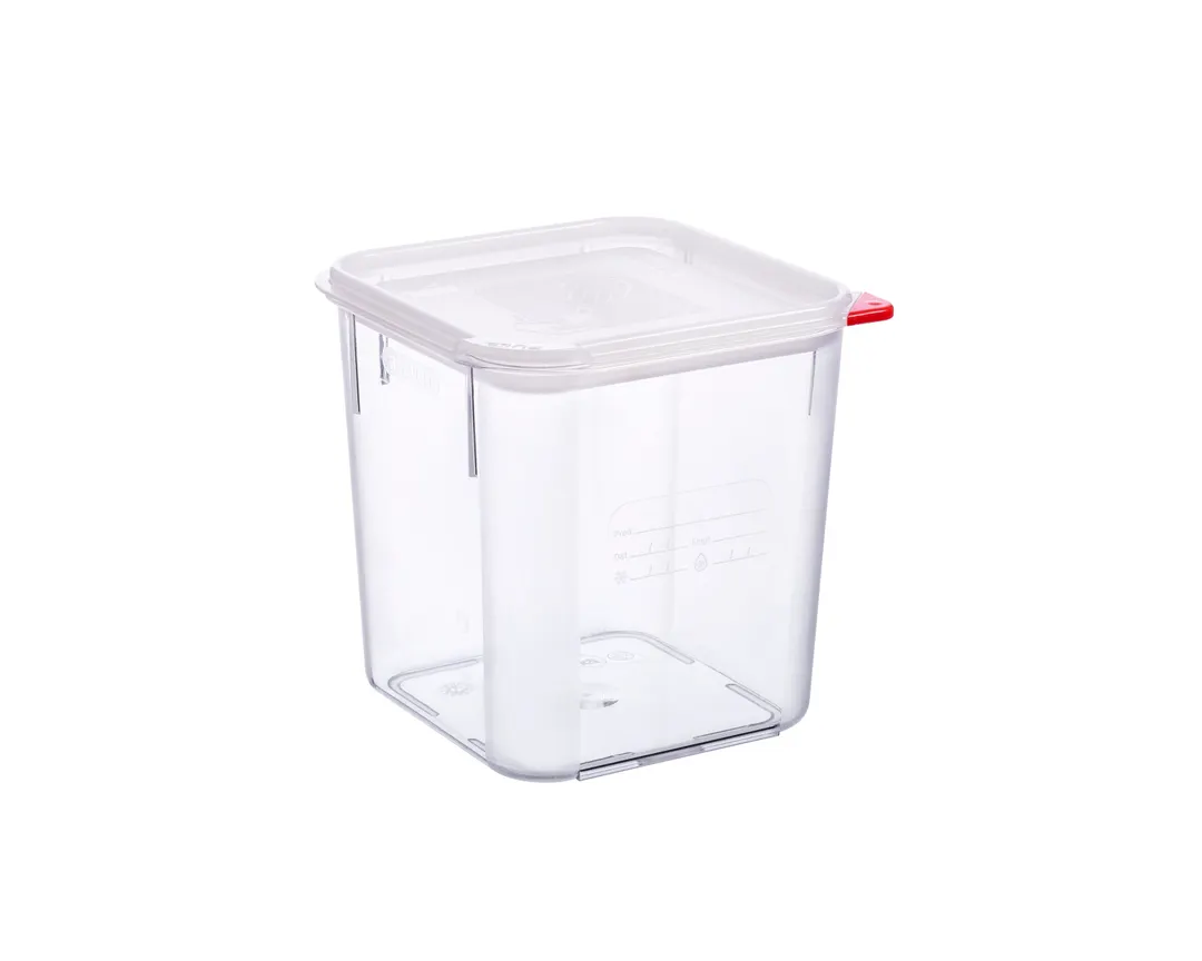 Carlisle 31852 Araven 4.2qt Container, 7-1/8"W x 7-1/8"D x 7-1/2"H, Clear Polycarbonate Airtight Lid