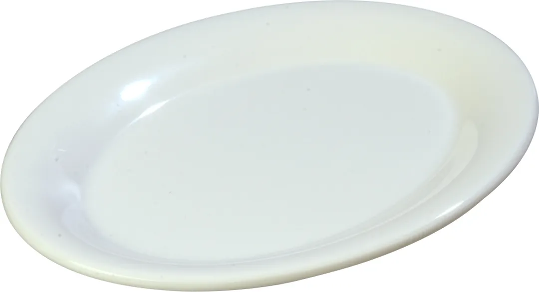 Carlisle 3308602 – White Oval Melamine Platter, 9-1/2" x 7-1/4", Dishwasher Safe, BPA‑Free, NSF